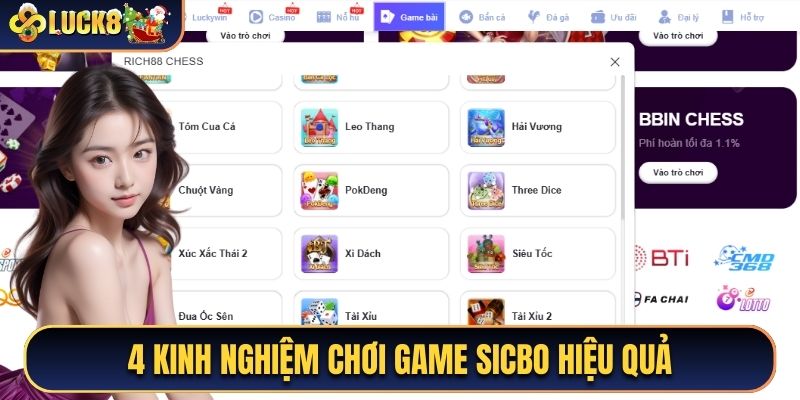 4 kinh nghiệm chơi game Sicbo hiệu quả
